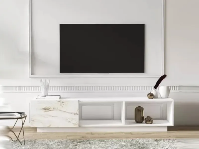 tv komoda lepando belo visoki sjaj mermer 2