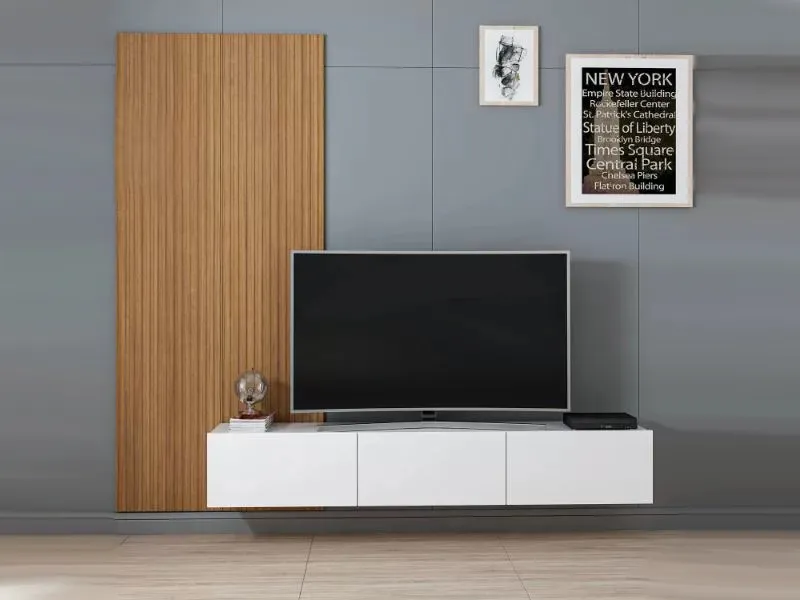 tv komoda regel dekorativni panel belo 1
