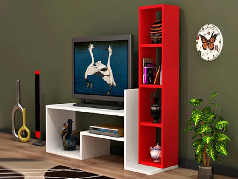 tv komoda magnum belo crveno 1a
