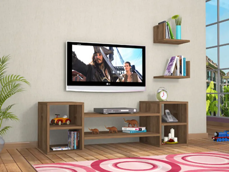 tv komoda orah sa zidnim policama 1a