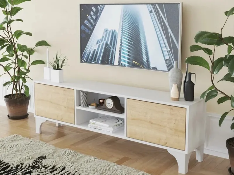 tv komoda belo hrast 1a