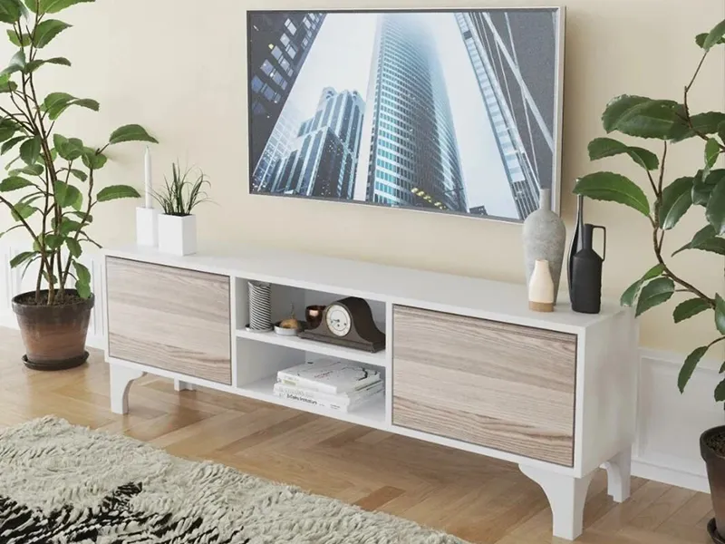 tv komoda romeo belo hrast cordoba 1a