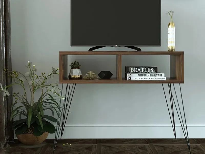 tv komoda ukrasne metalne noge orah 1a