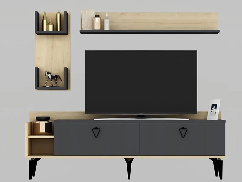 tv komoda safir hrast antracit 4a