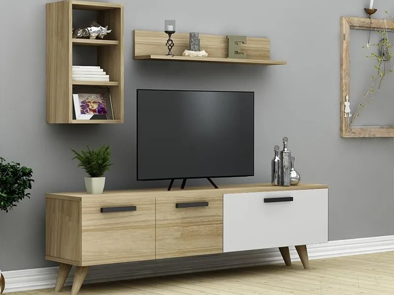 tv komoda safir hrast belo 2a