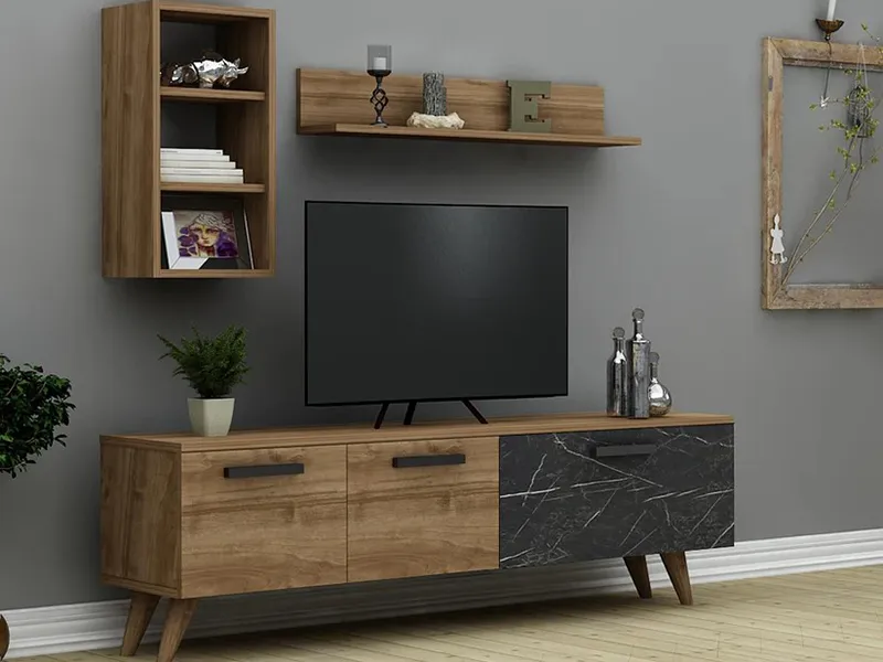 tv komoda safir hrast mermer 1a