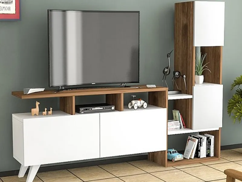 tv komoda toranj belo orah 1a