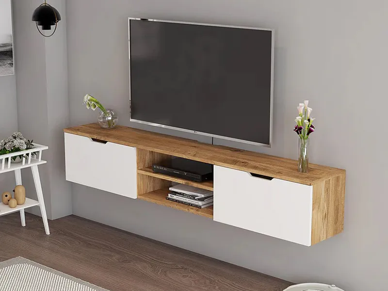 tv komoda zidna atlantik bor - belo (3a)
