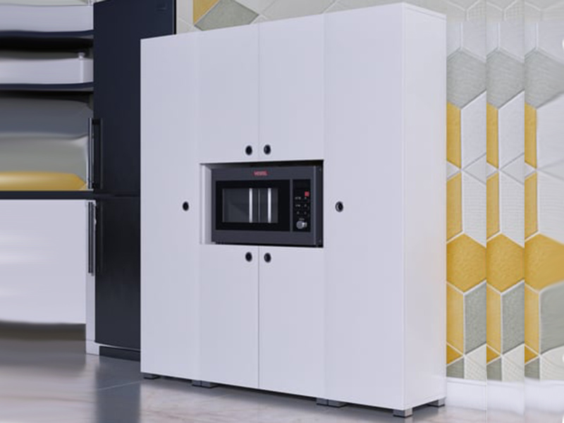 kuhinjski višenamenski plakar mdf belo mat 1a
