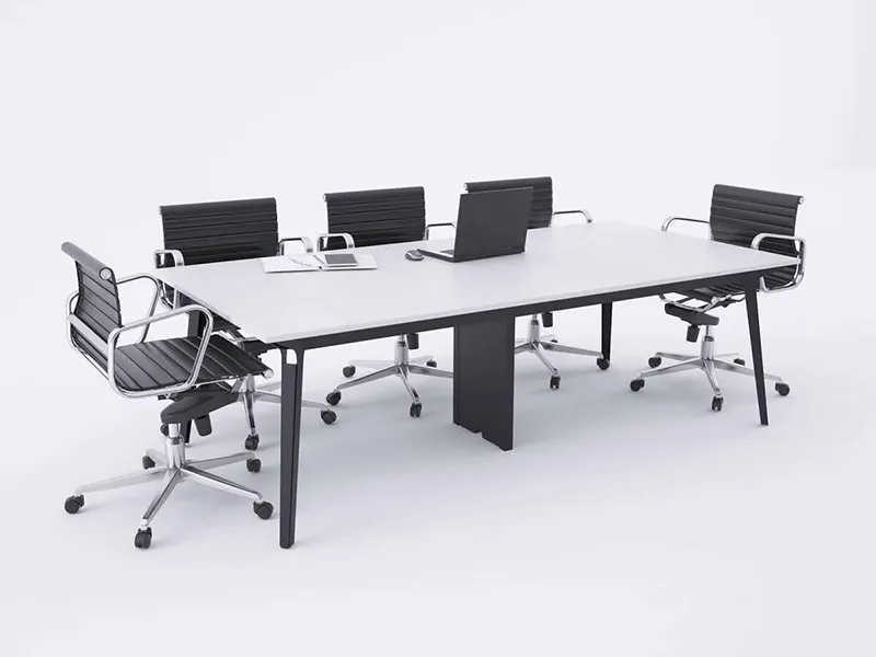konferencijski sto metalne noge belo 240 cm 1a