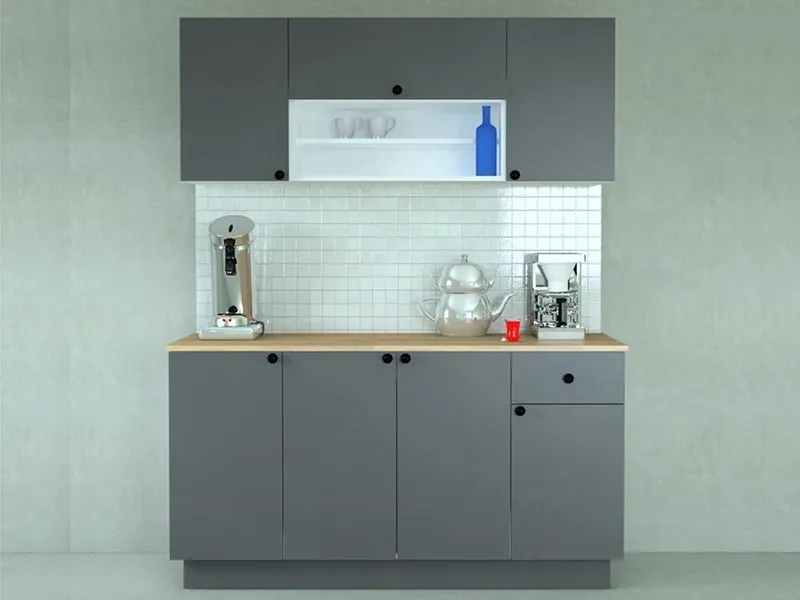 kuhinja belo antracit 160 cm 3a