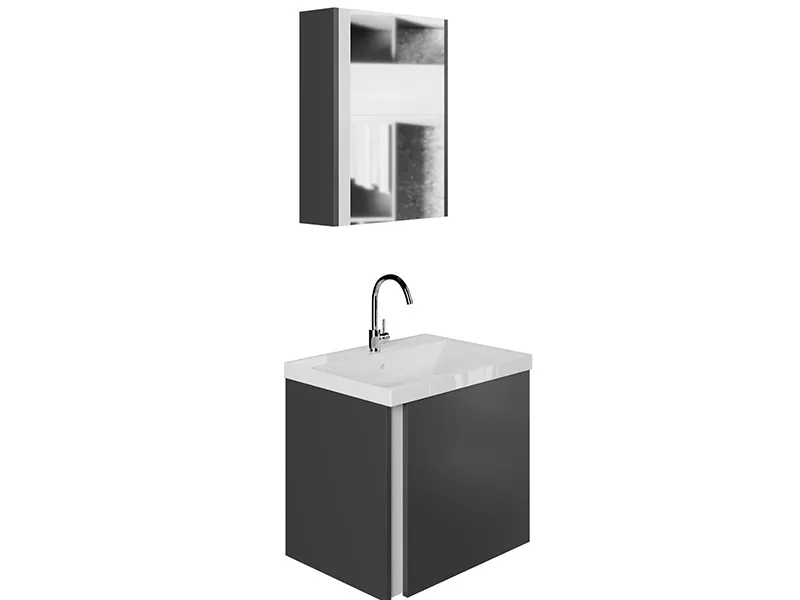 kupatilo antracit ogledalo i lavabo 1a